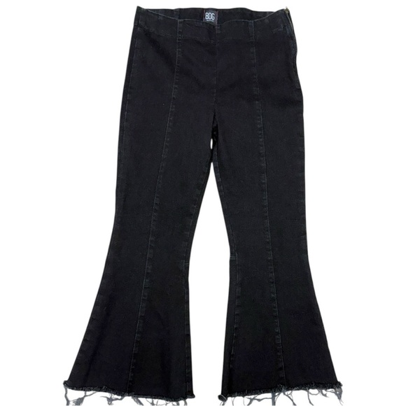 BDG Urban Outfitters Black High Rise Kick Flare Crop Jeans, Size 30 - Picture 1 of 10